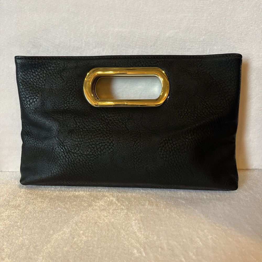 Imoshion High Fashion Clutch w/Gold Oval Handles & 4 Gold-Bolt Closure